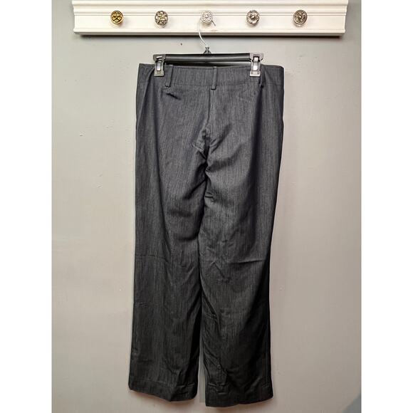 Calvin Klein Jeans Womens 6 Wide Leg Dark Wash Mid Rise‎ Trouser Chambray - Picture 1 of 7